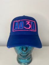 Load image into Gallery viewer, "Azure Crest & flamingo pink mesh Trucker Cap"