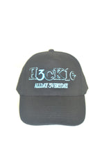 Load image into Gallery viewer, KIDS BLACK &amp; SKY BLUE TRUCKER
