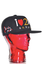 Load image into Gallery viewer, BLACK SNAPBACK -“I LOVE 2 CUT SHAPES”
