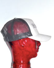 Load image into Gallery viewer, WHITE SUEDE MESH TRUCKER
